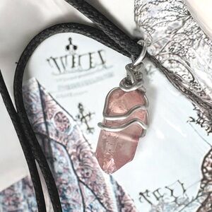 5 For $25💫Wirewrapped Cotton Candy Quartz Pendant Necklace